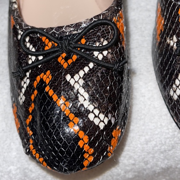 ZARA BASIC SIZE 41/10US SNAKESKIN LOW HEELED PUMP - Picture 3 of 7